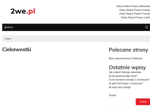 How 2we.pl looks like on a tablet such as an iPad.