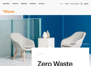 How 3-form.com looks like on a tablet such as an iPad.