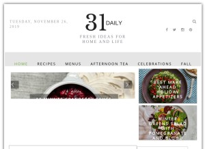 How 31daily.com looks like on a tablet such as an iPad.