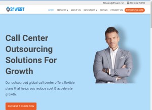 How 31west.net looks like on a tablet such as an iPad.