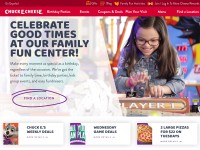Desktop screenshot for chuckecheese.com