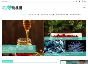 How 345health.com looks like on a tablet such as an iPad.