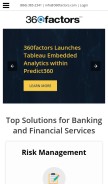How 360factors.com looks like on a mobile device such as an iPhone.