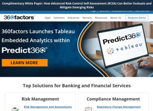 How 360factors.com looks like on a tablet such as an iPad.