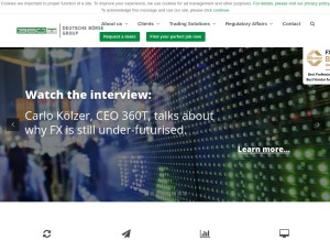 How 360t.com looks like on a tablet such as an iPad.