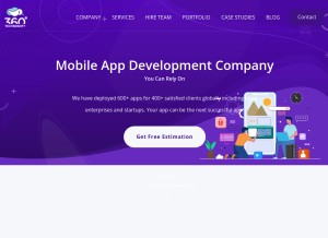 How 360technosoft.com looks like on a tablet such as an iPad.