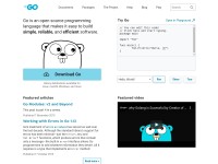 Desktop screenshot for golang.org