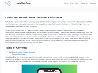 Desktop screenshot for urduchat.com
