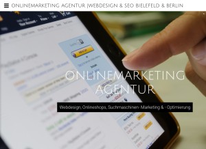 How 3b-kommunikation.de looks like on a tablet such as an iPad.
