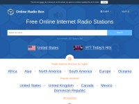 Desktop screenshot for onlineradiobox.com