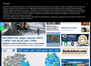 How 3bmeteo.com looks like on a tablet such as an iPad.