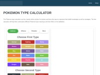 Desktop screenshot for pokemontypecalculator.org