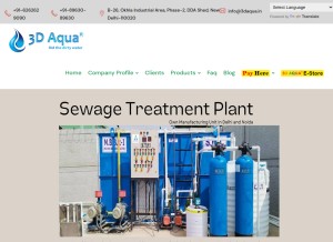 How 3daqua.in looks like on a tablet such as an iPad.