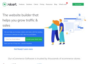 How 3dcart.com looks like on a tablet such as an iPad.