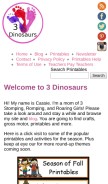 How 3dinosaurs.com looks like on a mobile device such as an iPhone.