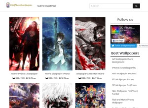 How 3diphonewallpaper.com looks like on a tablet such as an iPad.