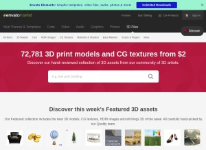How 3docean.net looks like on a tablet such as an iPad.