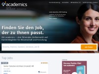 Desktop screenshot for academics.de