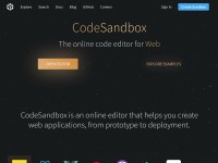 Desktop screenshot for codesandbox.io
