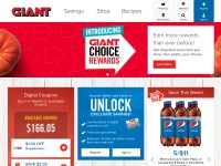 Desktop screenshot for giantfoodstores.com