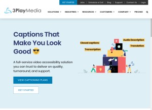 How 3playmedia.com looks like on a tablet such as an iPad.