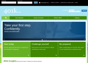 How 401k.com looks like on a tablet such as an iPad.