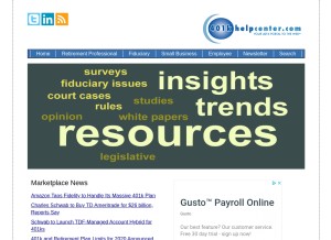 How 401khelpcenter.com looks like on a tablet such as an iPad.