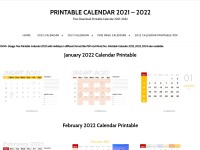 Desktop screenshot for printablecalendars2021.com