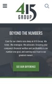 How 415group.com looks like on a mobile device such as an iPhone.
