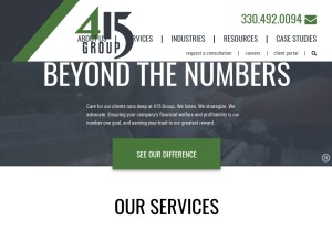 How 415group.com looks like on a tablet such as an iPad.