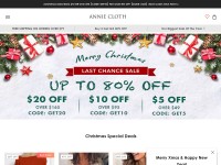 Desktop screenshot for anniecloth.com