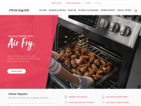 Desktop screenshot for frigidaire.com