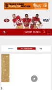 How 49ers.com looks like on a mobile device such as an iPhone.