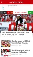 How 49erswebzone.com looks like on a mobile device such as an iPhone.