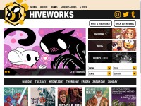 Desktop screenshot for hiveworkscomics.com