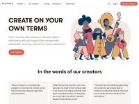 Desktop screenshot for patreon.com