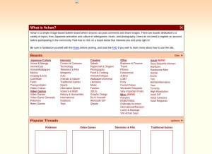How 4chan.org looks like on a tablet such as an iPad.