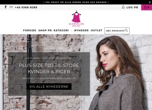 How 4curves.dk looks like on a tablet such as an iPad.