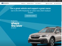 Desktop screenshot for subaru.com