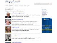 Desktop screenshot for biographyonline.net