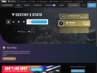 Desktop screenshot for destinytracker.com
