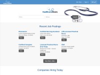 Desktop screenshot for healthcarejobsite.com
