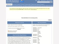 Desktop screenshot for onlineslangdictionary.com