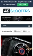 How 4kshooters.net looks like on a mobile device such as an iPhone.