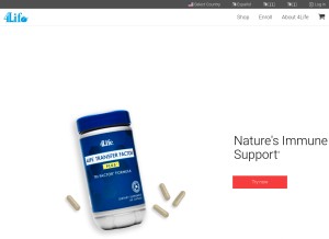 How 4life.com looks like on a tablet such as an iPad.