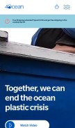 How 4ocean.com looks like on a mobile device such as an iPhone.
