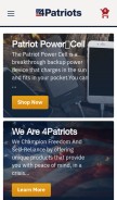 How 4patriots.com looks like on a mobile device such as an iPhone.