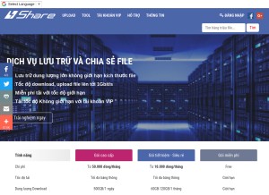 How 4share.vn looks like on a tablet such as an iPad.