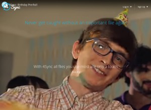 How 4sync.com looks like on a tablet such as an iPad.