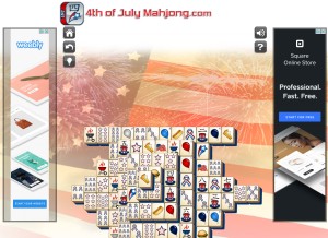 How 4thofjulymahjong.com looks like on a tablet such as an iPad.